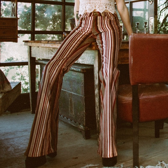 Sexy Corduroy Striped Bell Bottom - Picture 3 of 3